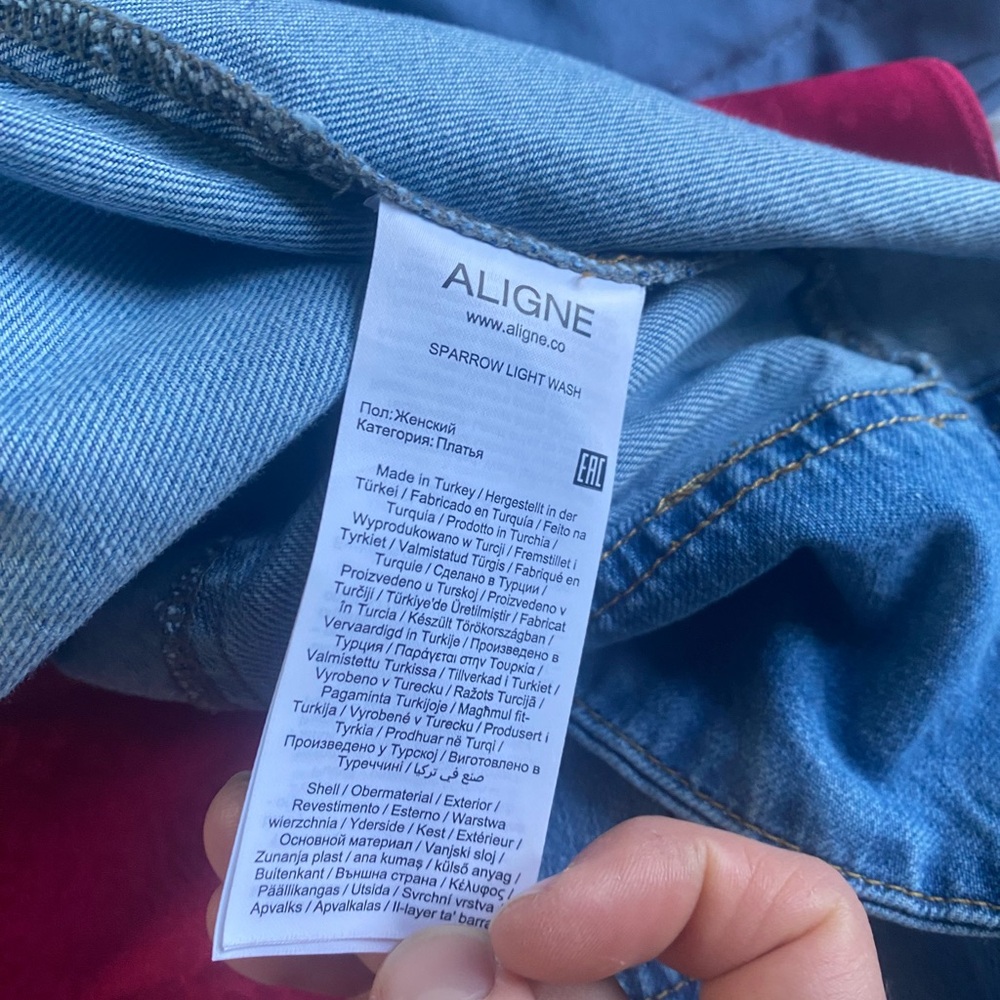 Aligne Sparrow Denim Button-Front Midi Dress - image 8